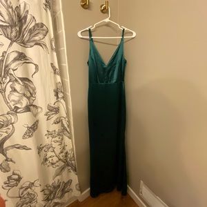 LULUS size small emerald velvet dress